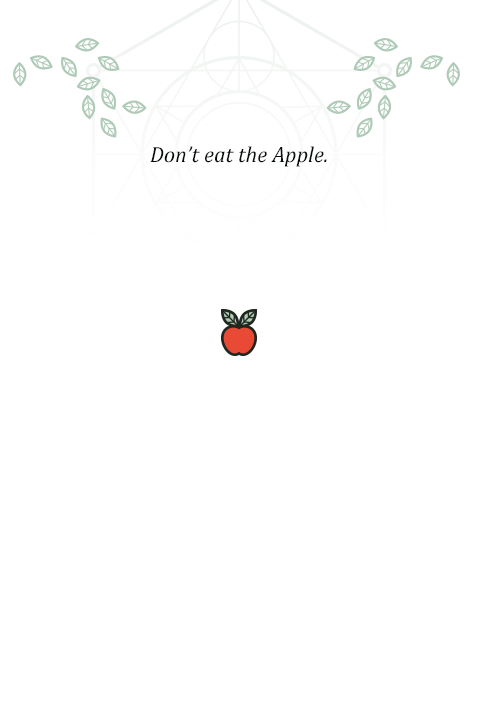 Don't eat the apple